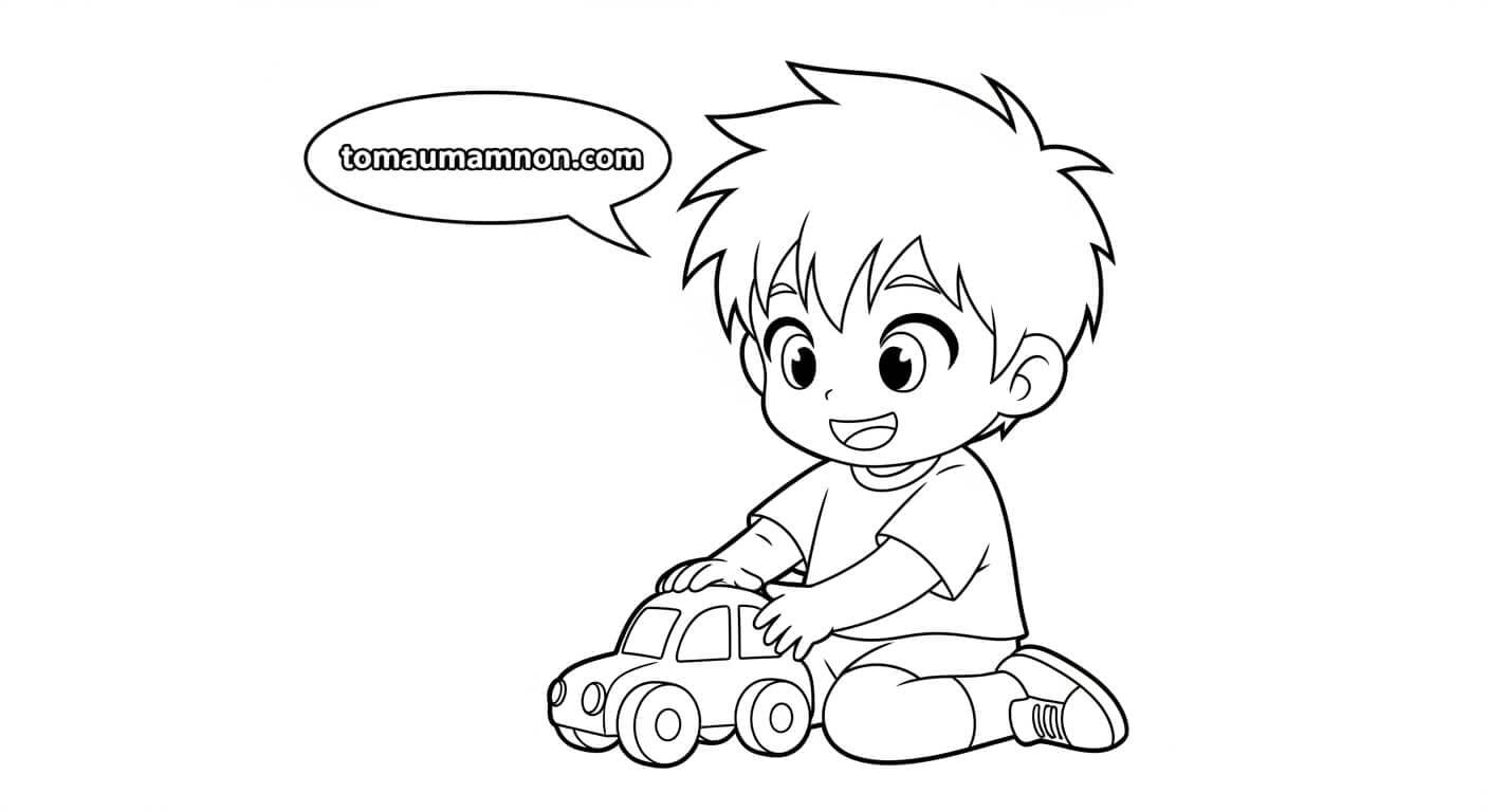 Tranh Tô Màu Anime Boy anime boy tạo dáng