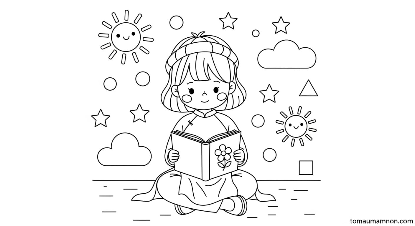 Tranh Tô Màu Áo Dài Việt Nam Mẫu áo dài đẹp