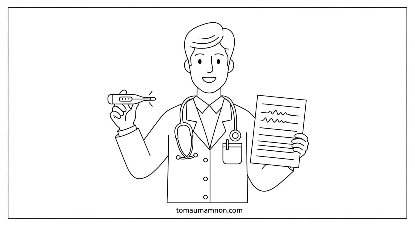 Tranh Tô Màu Bác Sĩ bác sĩ trong phòng khám