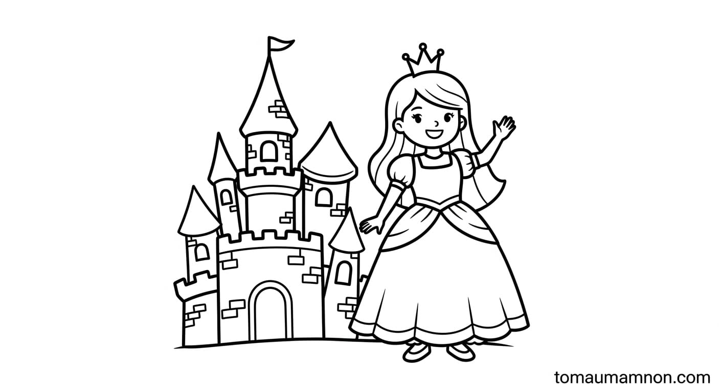 Tranh Tô Màu Bạn Gái Cô gái thím nón