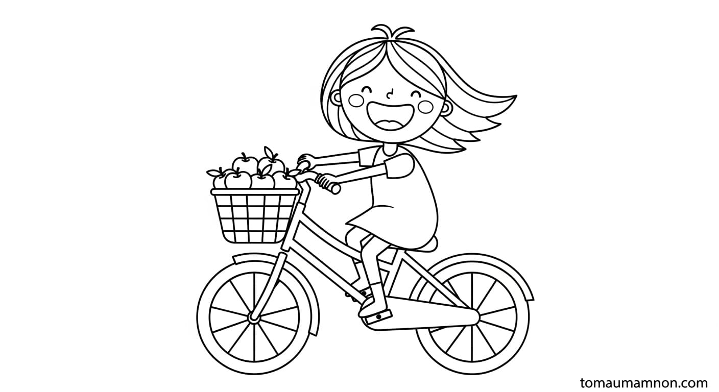 Tranh Tô Màu Bạn Gái Cô gái đọc sách