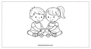 tranh to mau ban trai ban gai 1