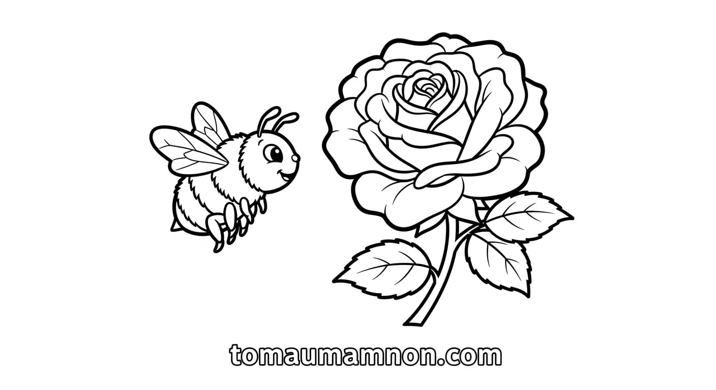 Tranh Tô Màu Bông Hoa bông hoa nhiều cánh