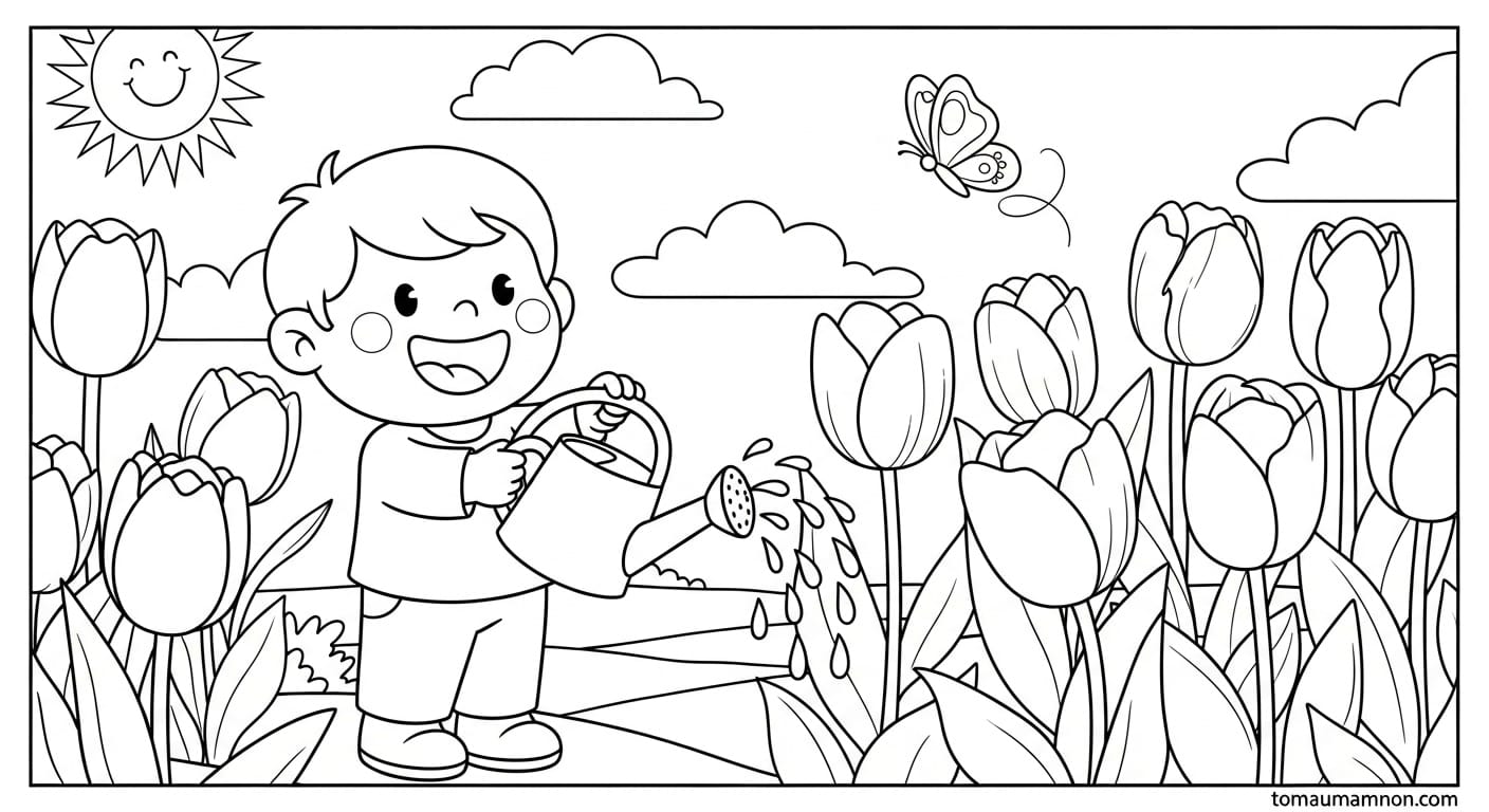 tranh to mau cac mua trong nam 1