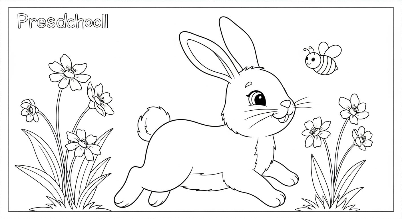 Tranh Tô Màu Các Mùa Trong Năm Cây cối vào mùa xuân