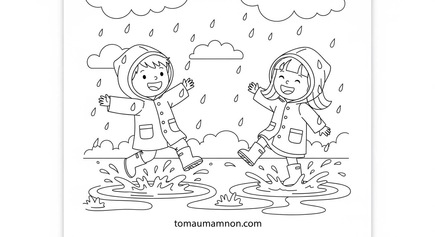 tranh to mau canh troi mua 1