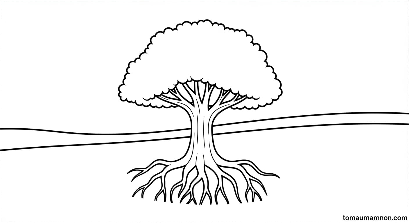 Tranh Tô Màu Cây cây ôliu