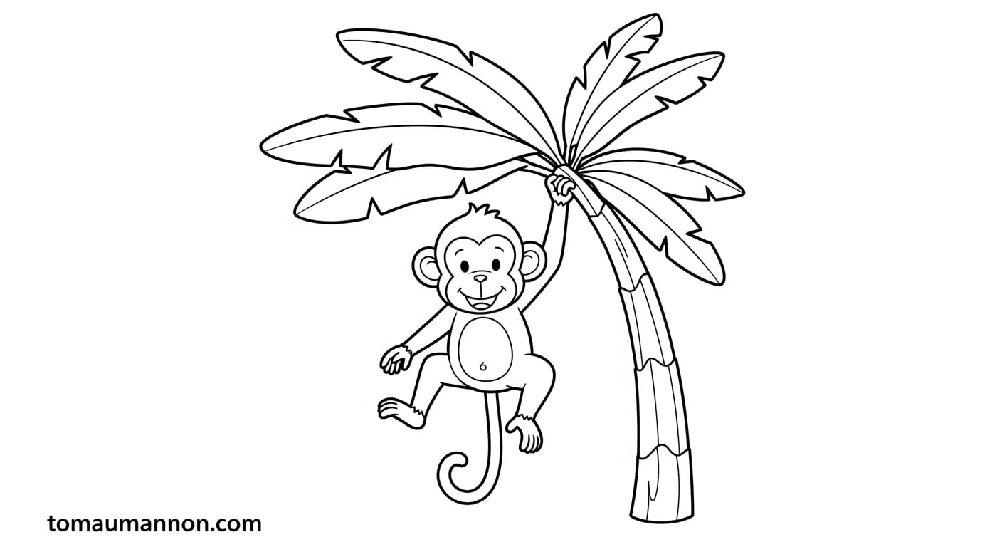 Tranh Tô Màu Cây cây dừa