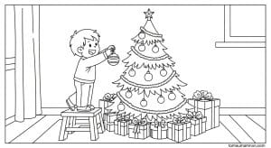 tranh to mau cay thong noel 1