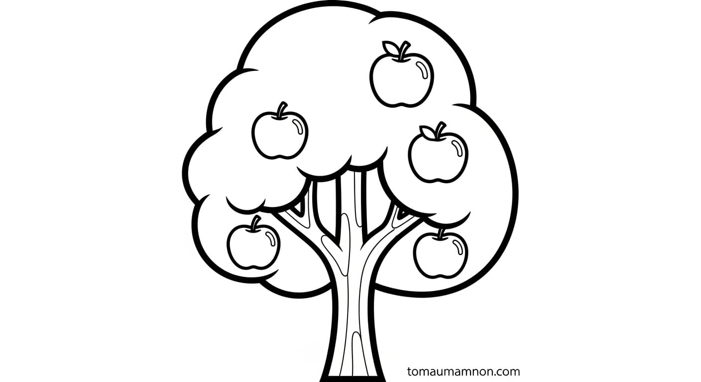 Tranh Tô Màu Cây cây tùng