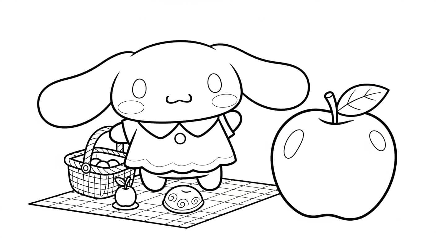 Tranh Tô Màu Cinnamoroll Cinnamoroll bay