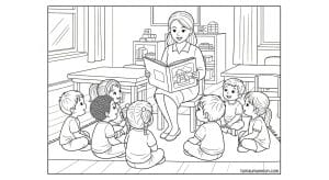 tranh to mau co giao mam non 1