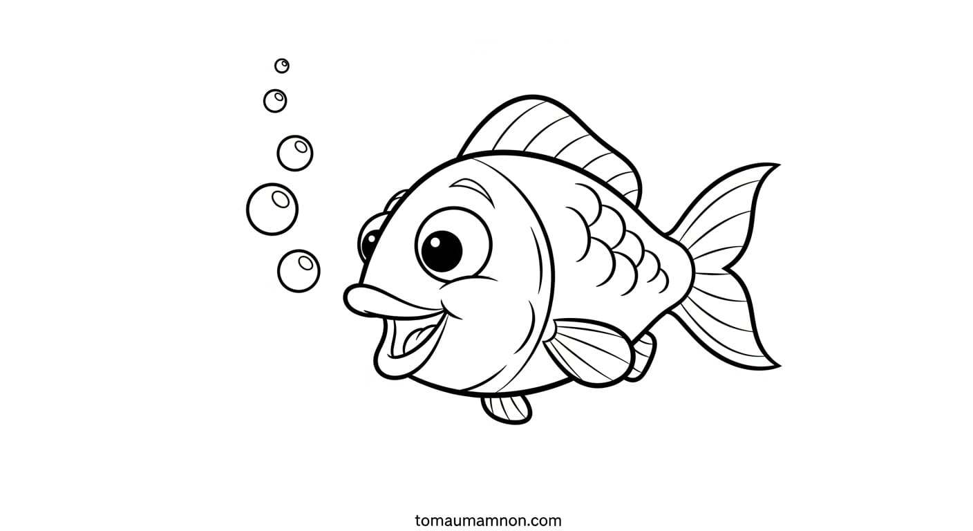 Tranh Tô Màu Con Cá cá heo ngoài khơi