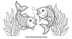 tranh to mau con ca chep 17