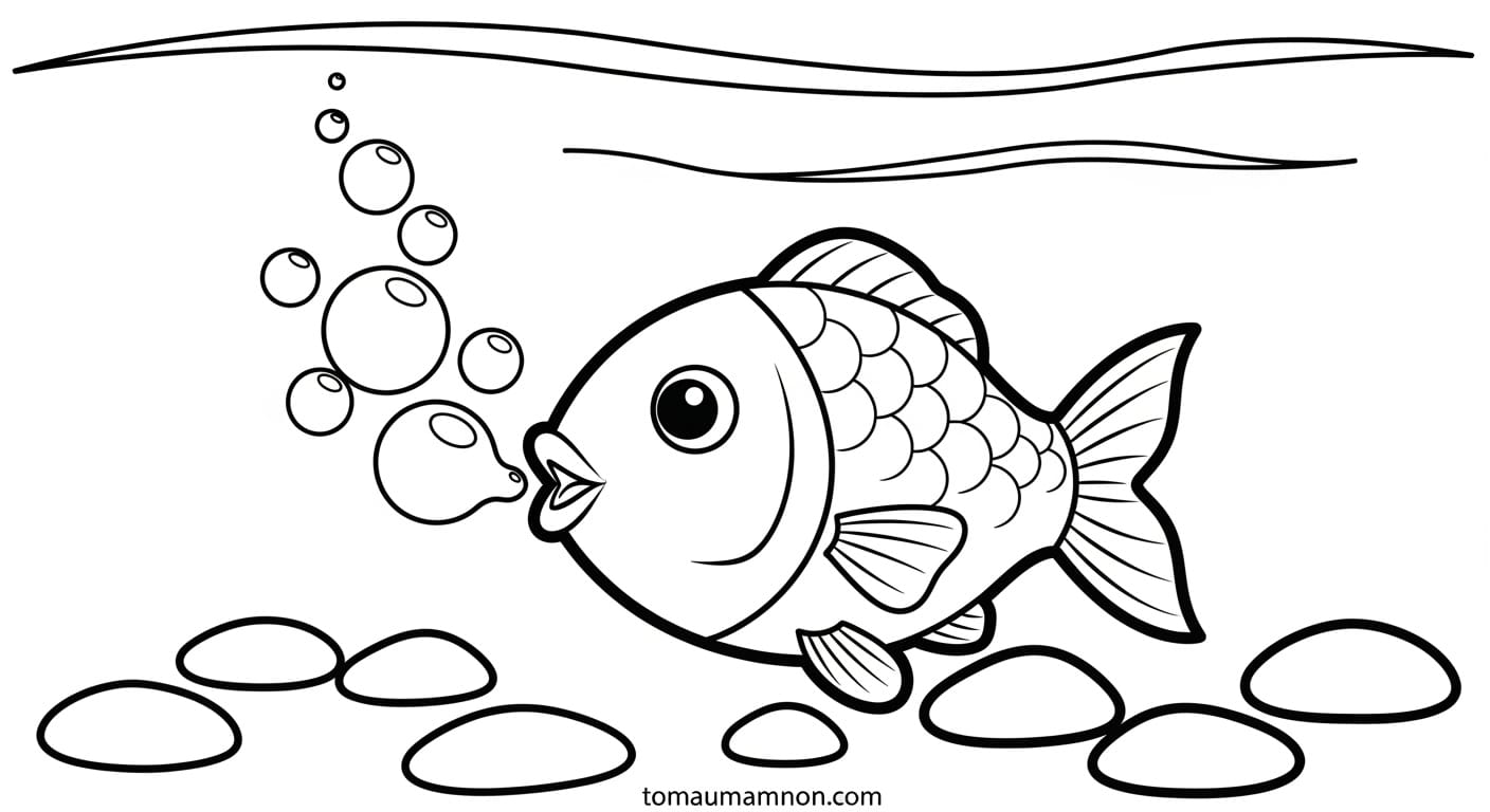 Tranh Tô Màu Con Cá Chép Tranh tô màu cá chép 18