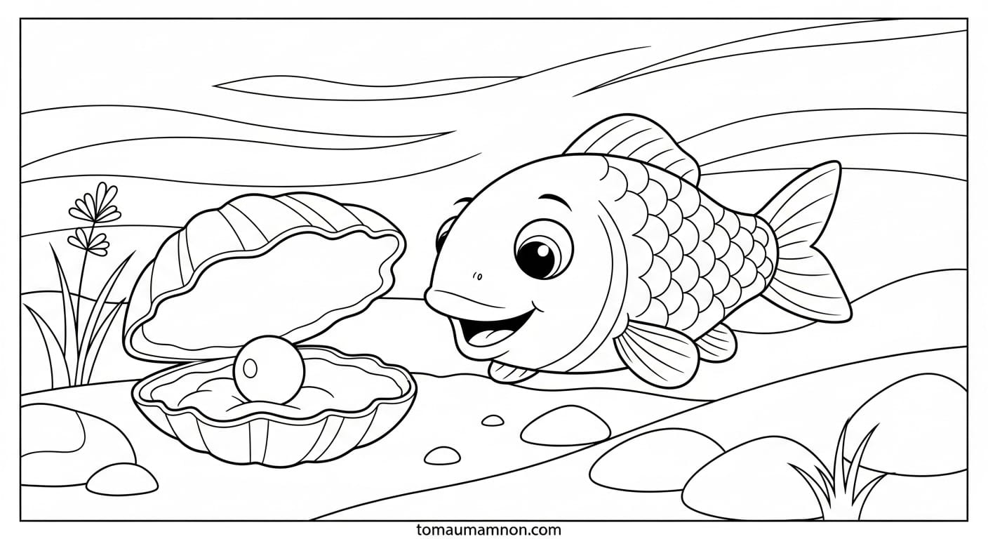 Tranh Tô Màu Con Cá Chép Tranh tô màu cá chép 20