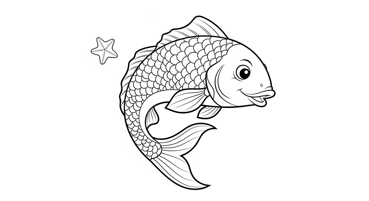 Tranh Tô Màu Con Cá Chép Tranh tô màu cá chép 23