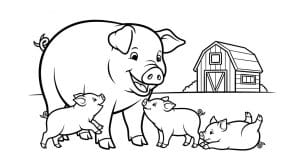 tranh to mau con lon 1