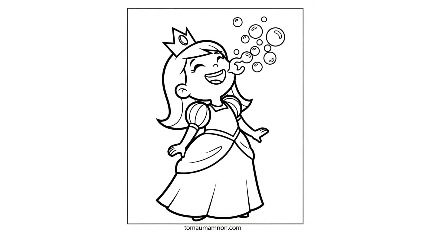 Tranh Tô Màu Công Chúa Ori Công chúa Ori trong vườn