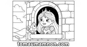 tranh to mau cong chua toc may 1