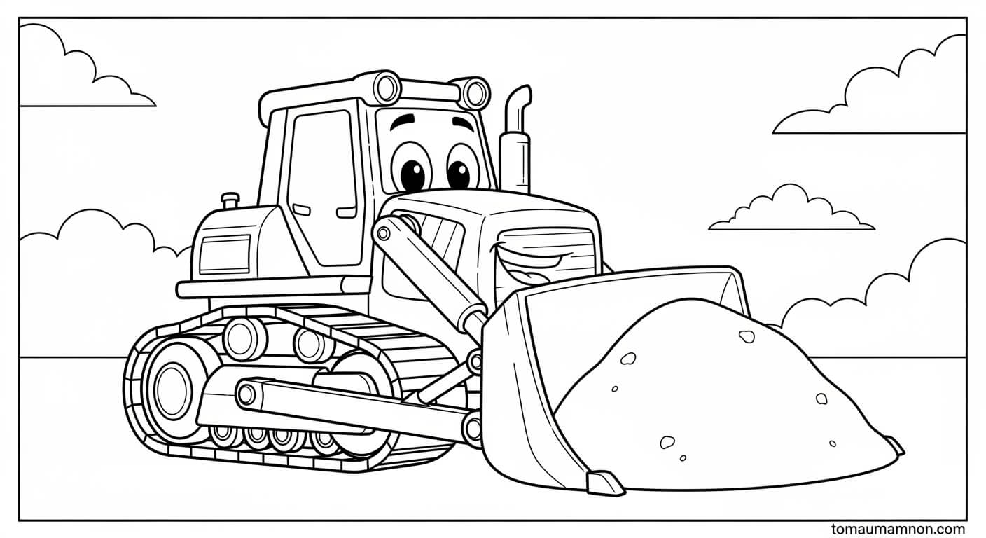 Tranh Tô Màu Dụng Cụ Nghề Xây Dựng gạch xây dựng