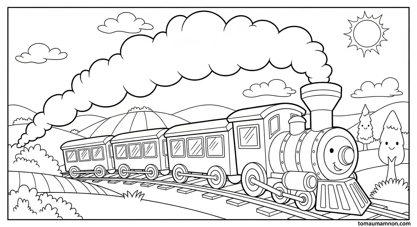 Tranh Tô Màu Giao Thông xe tải lớn