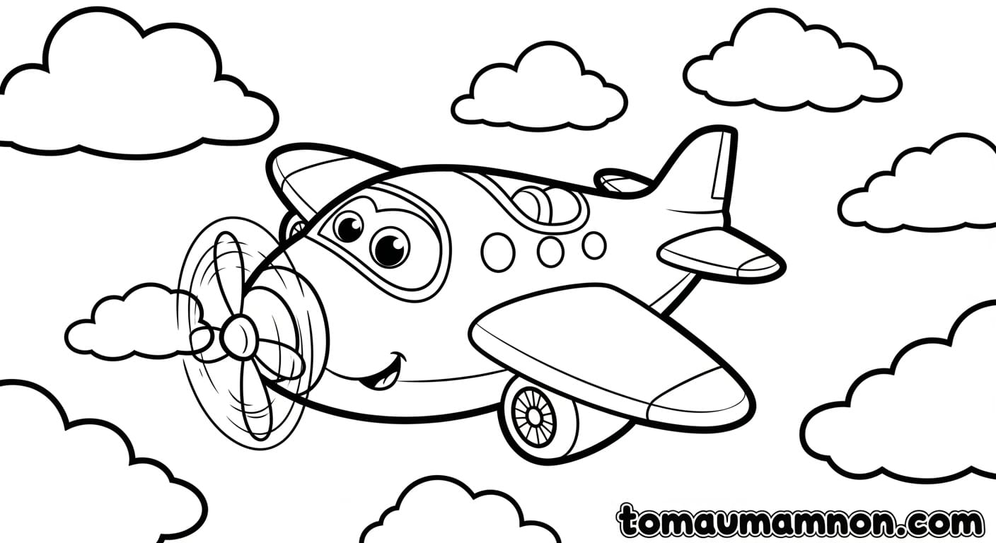 Tranh Tô Màu Giao Thông ô tô bên đường