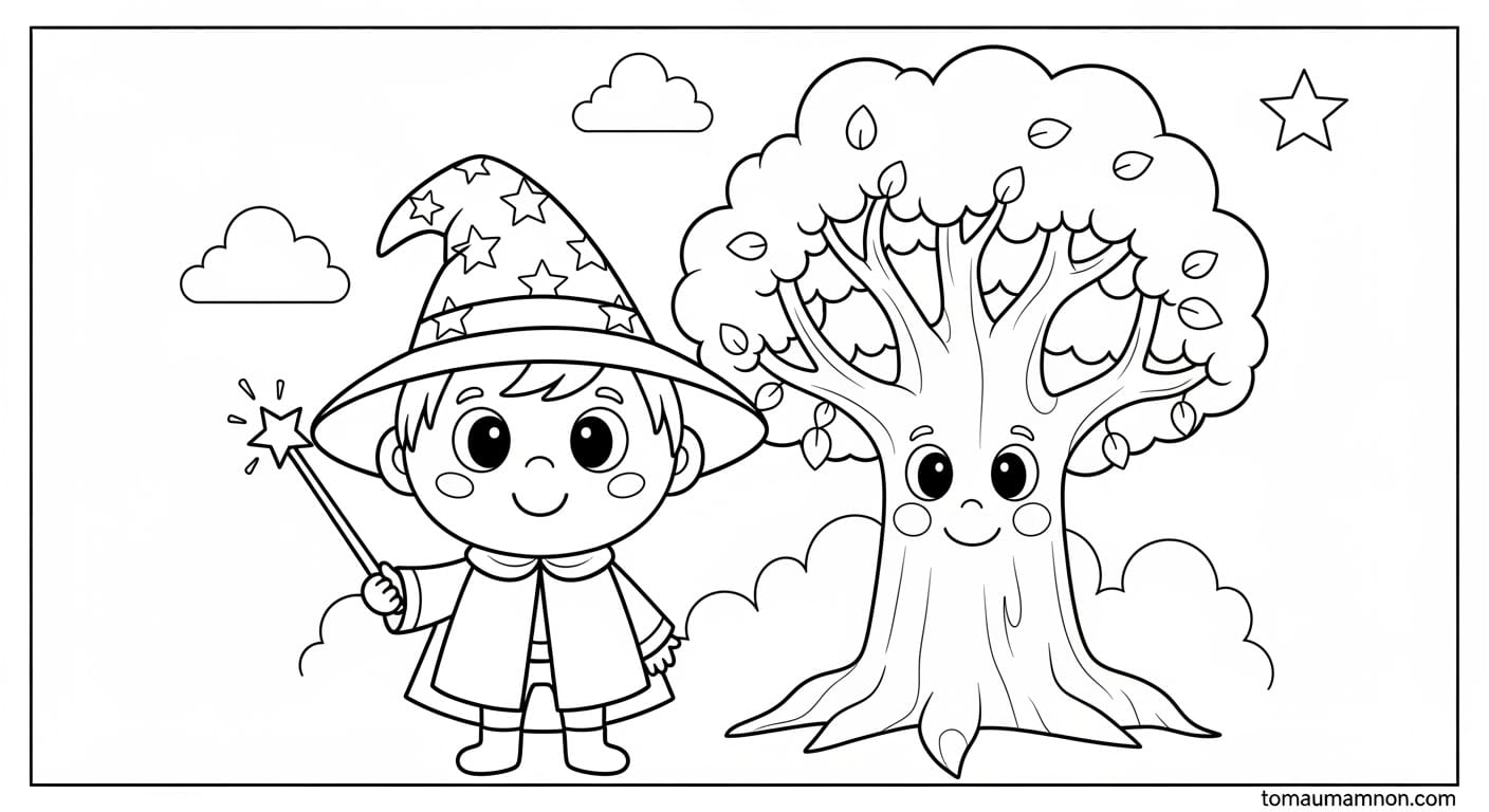 Tranh Tô Màu Halloween Quả dơi lấp ló