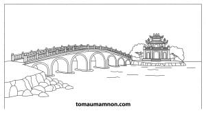 tranh to mau ho guom 1