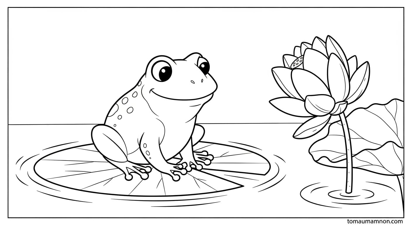 tranh tô màu hoa sen 2