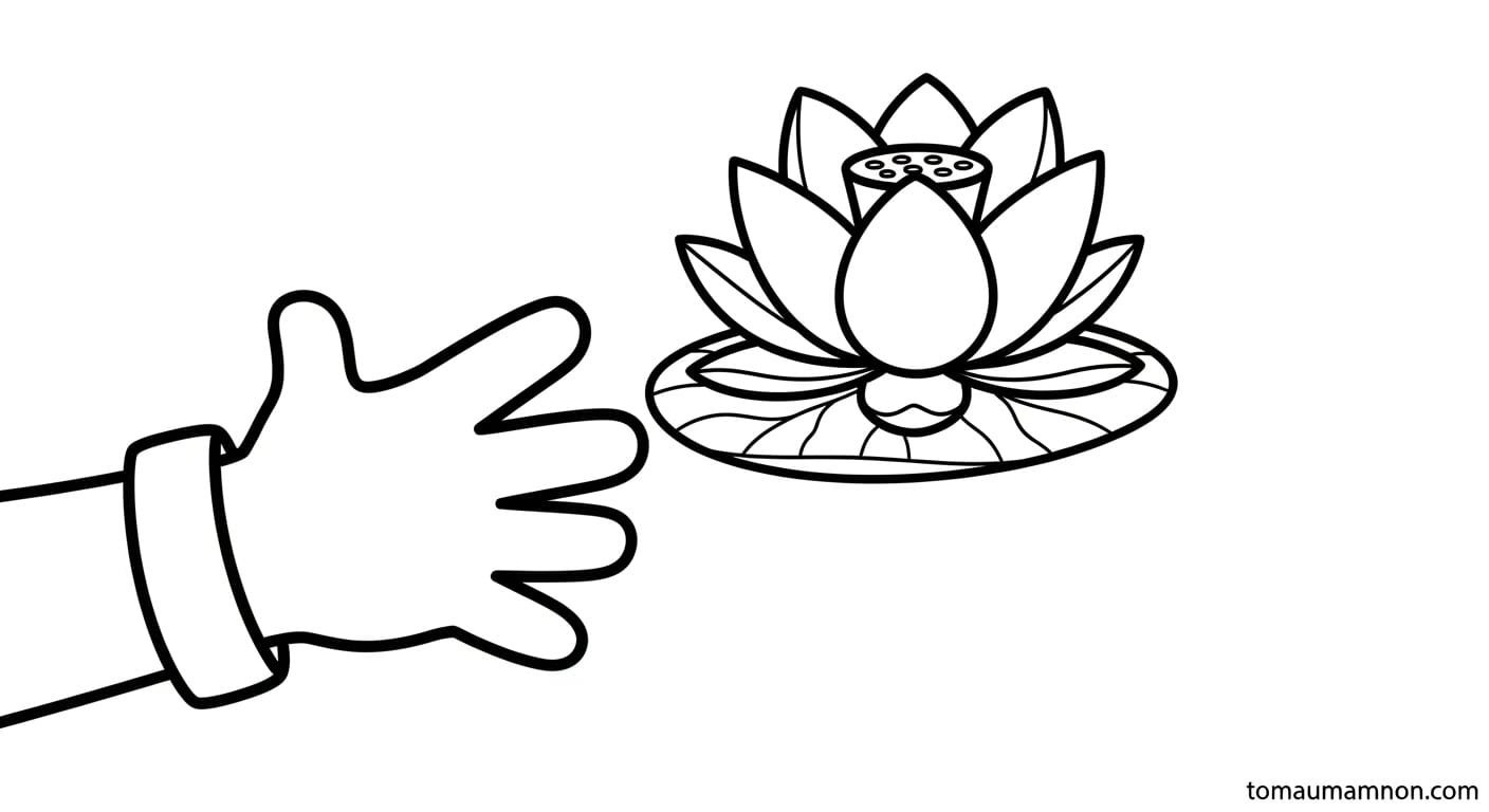 tranh tô màu hoa sen 7