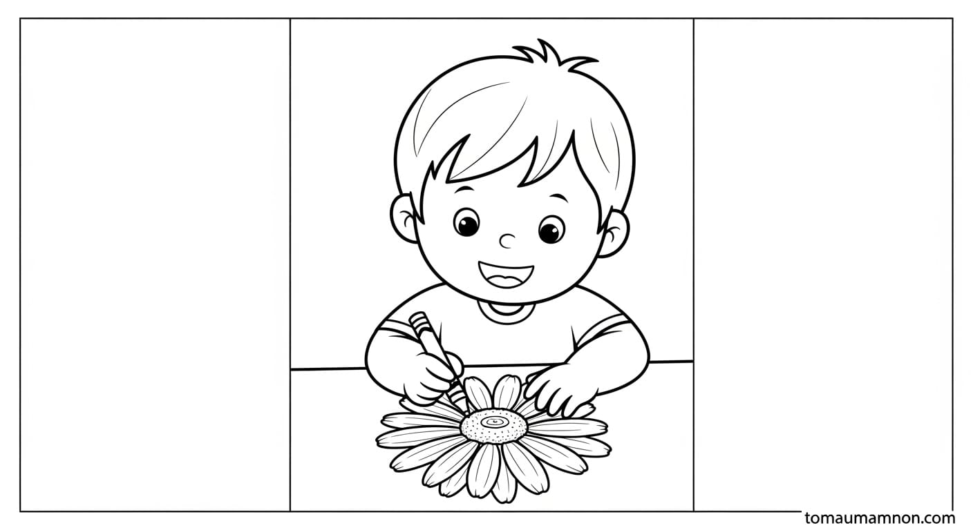 Tranh Tô Màu Hoa Tặng Mẹ hoa tulip cho mẹ