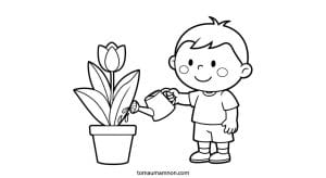 tranh to mau hoa tulip 1