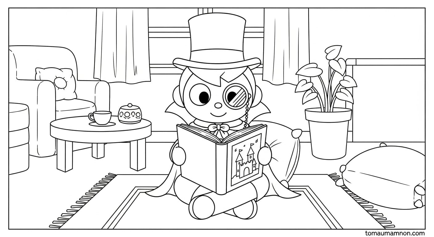 Tranh Tô Màu Kaito Kid Kaito Kid nhìn xa xăm