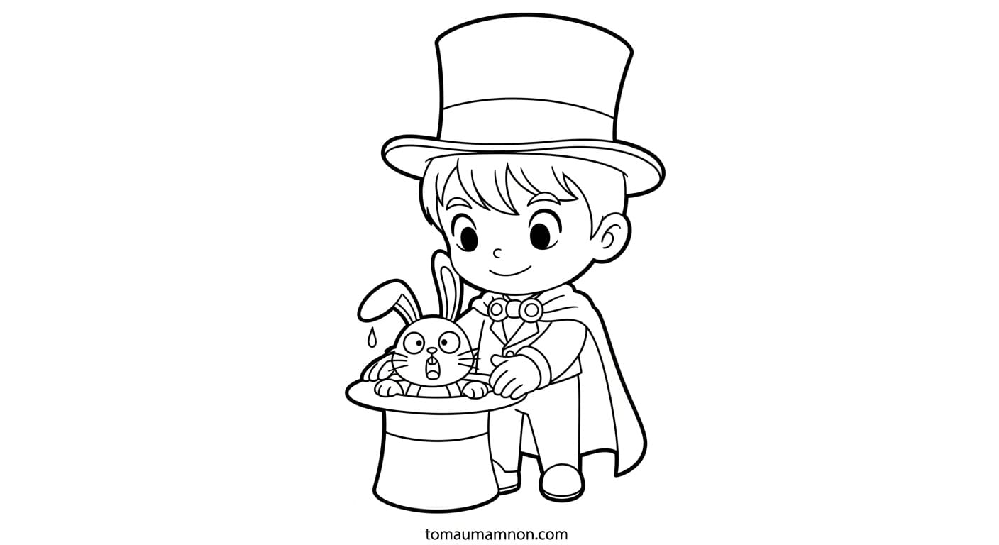 Tranh Tô Màu Kaito Kid Kaito Kid với nón cao bồi