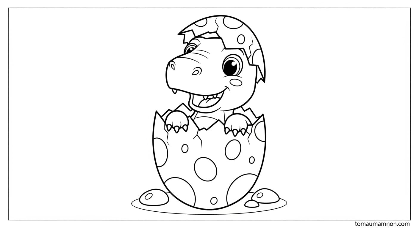 Tranh Tô Màu Khủng Long Khủng long đứng dưới cây