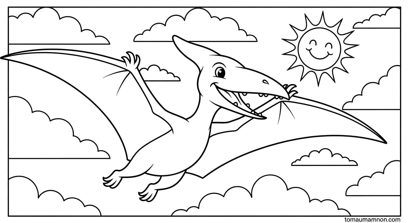 Tranh Tô Màu Khủng Long Khủng long bạo chúa mạnh mẽ