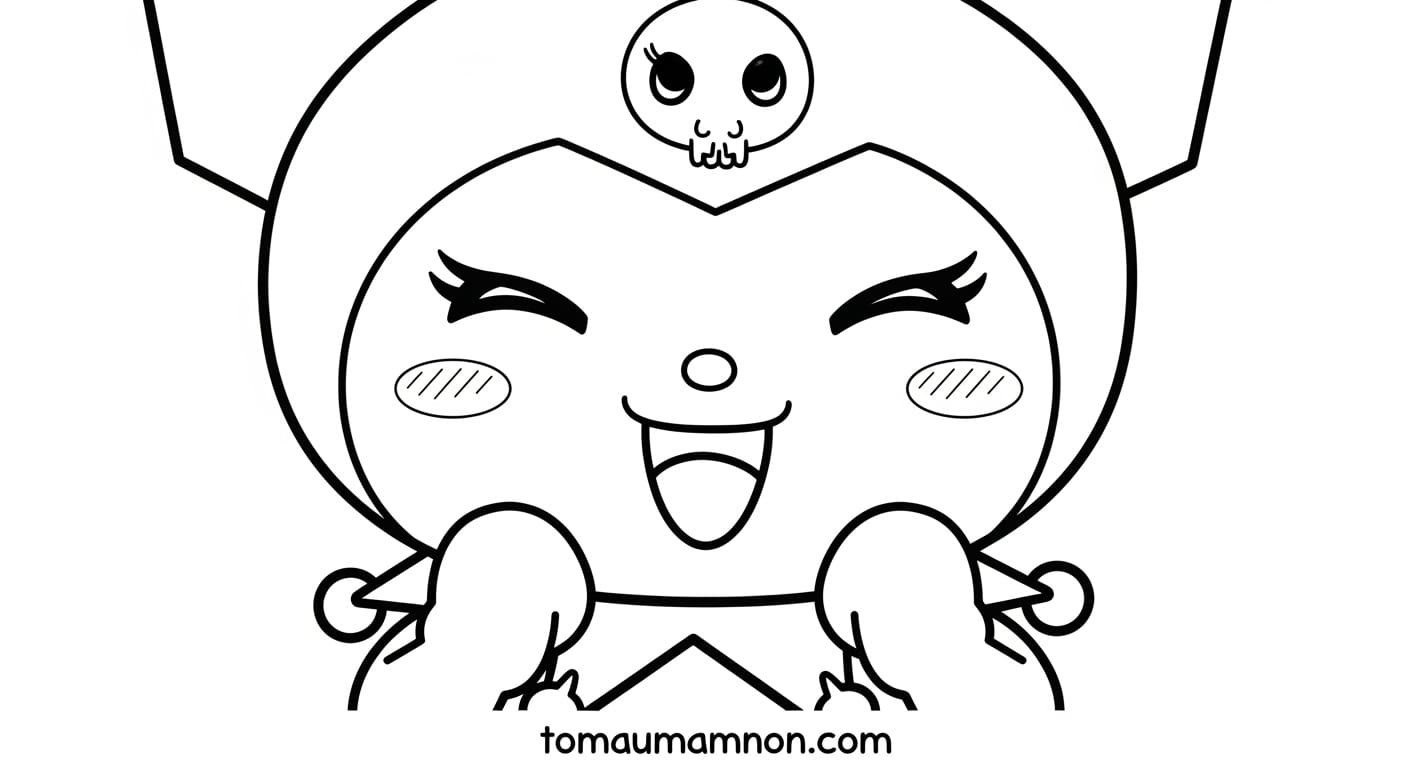 Tranh Tô Màu Kuromi Hình ảnh Kuromi dễ thương