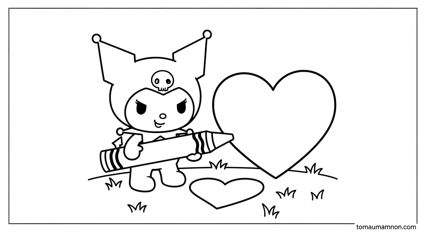 Tranh Tô Màu Kuromi Trò chơi tô màu cùng Kuromi