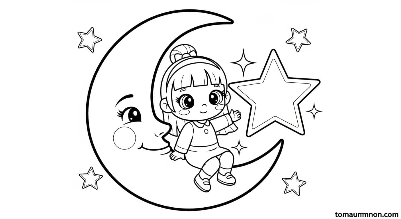 mặt trăng và các ngôi sao