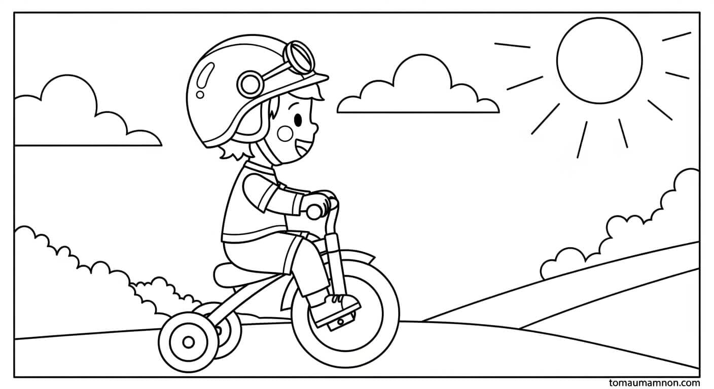 Tranh Tô Màu Mũ Bảo Hiểm Mũ bảo hiểm đơn giản