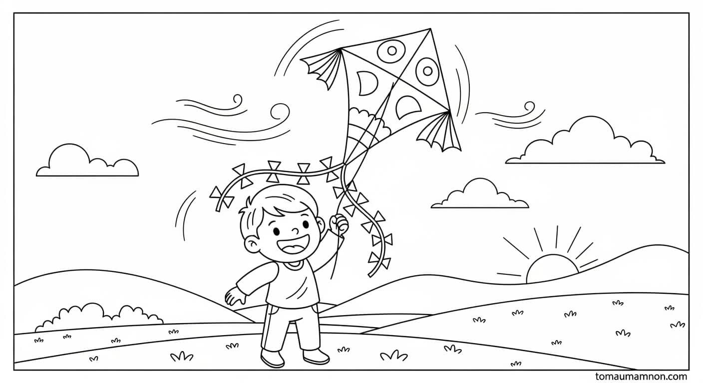 Tranh Tô Màu Mùa Hè Dưa hấu mát