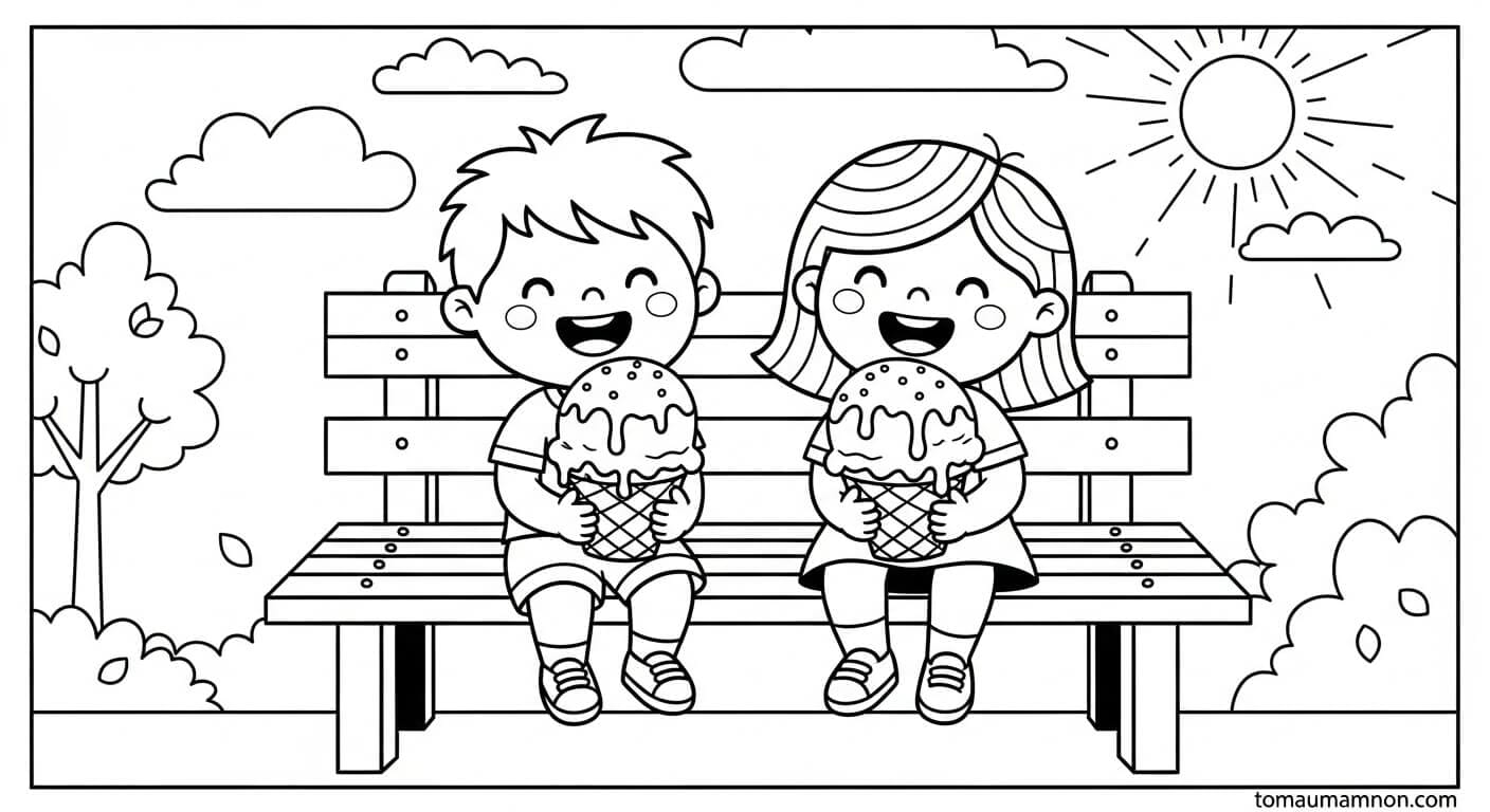 Tranh Tô Màu Mùa Hè Hoa hướng dương