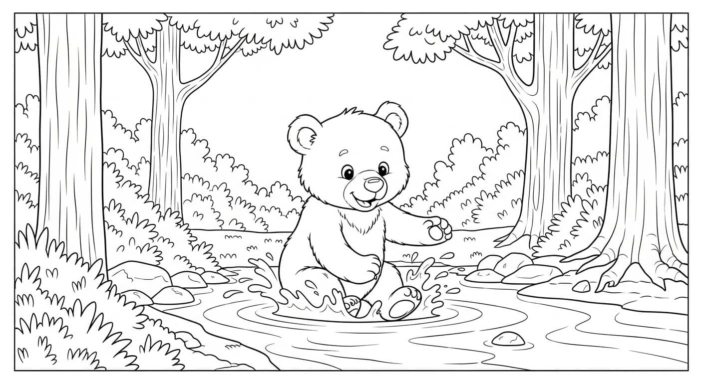 Tranh Tô Màu Mùa Hè Cá trong hồ