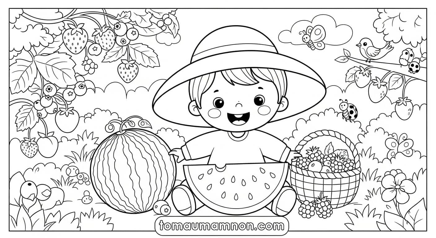 Tranh Tô Màu Mùa Hè Kem tươi