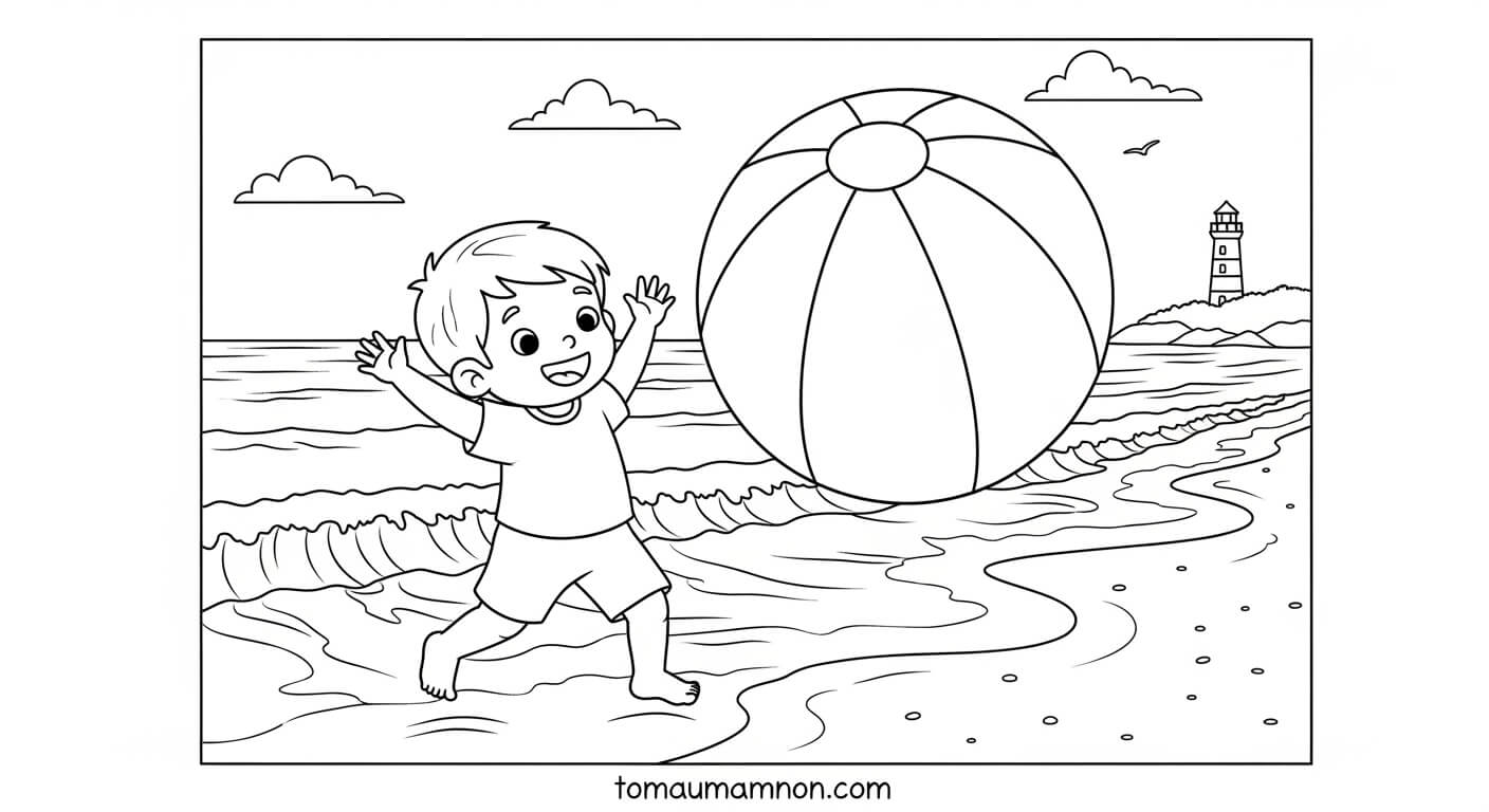 Tranh Tô Màu Mùa Hè Mặt trời