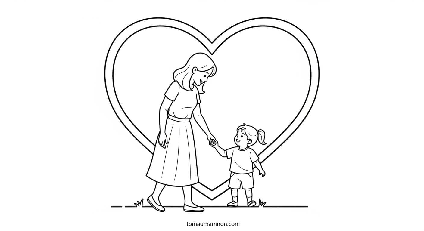 bố mẹ và bé tô tranh