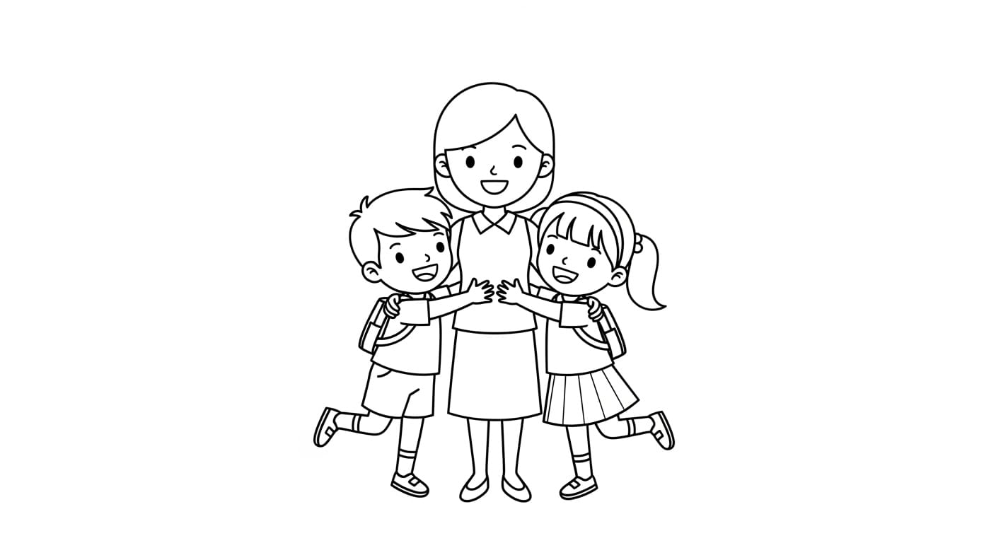 Tranh Tô Màu Ngày 20/11 tranh lớp học ấm cúng