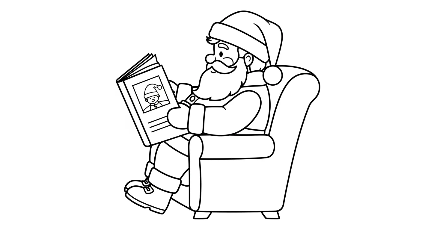 Tranh Tô Màu Ông Già Noel Ông Già Noel cưỡi tuần lộc