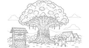 tranh to mau phong canh que huong 1